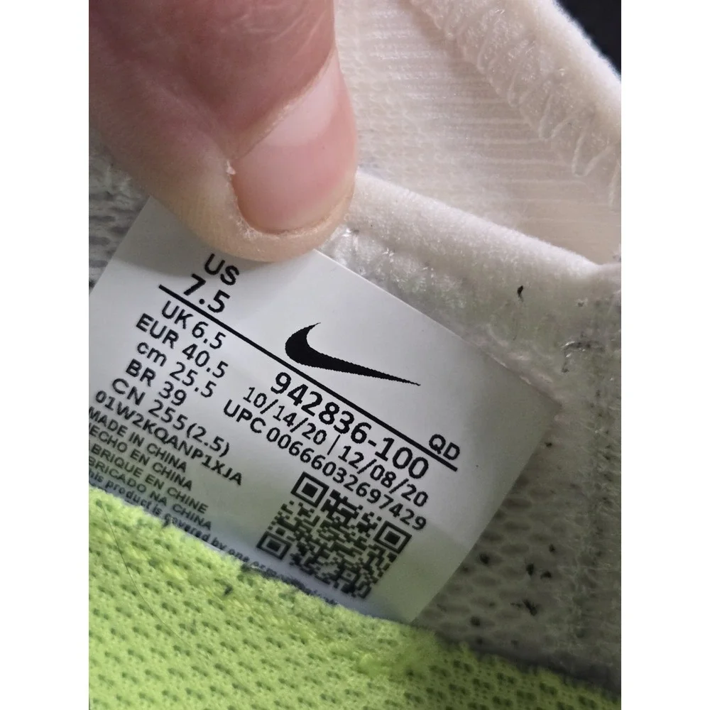 Nike Free RN 5.0 Men's Running Shoes Size 7.5 White Black Style 942836-100